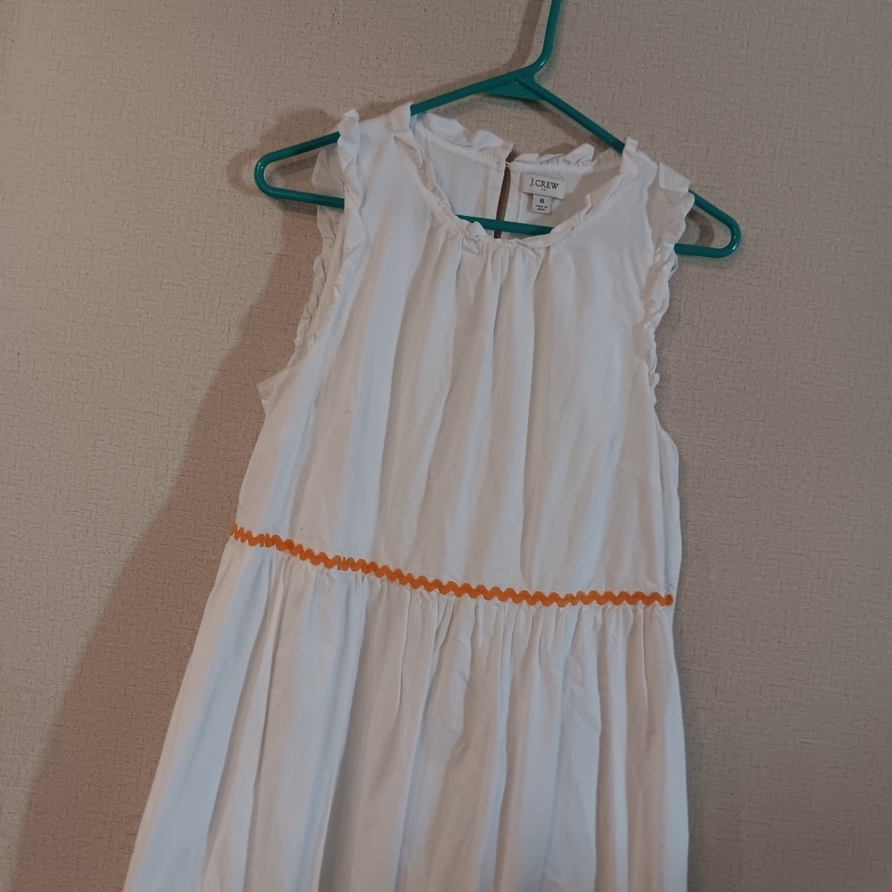 J Crew Dress Womens Sz 8 White Cottagecore Ruffle Tiered Lace - Picture 6 of 6